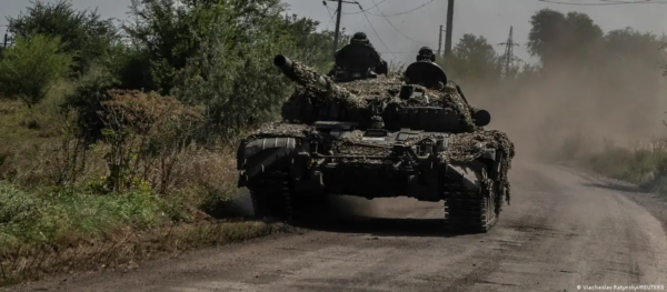 Ukrainische Soldaten nahe der Ortschaft Robotyne